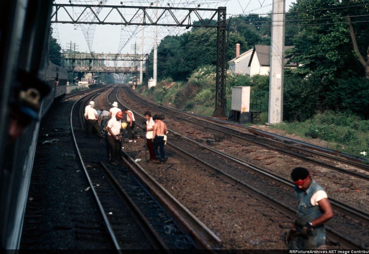 Track work south of New Haven